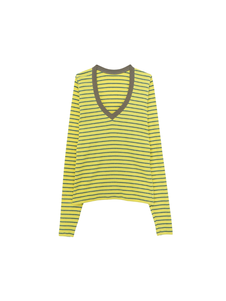 V neck L/S T