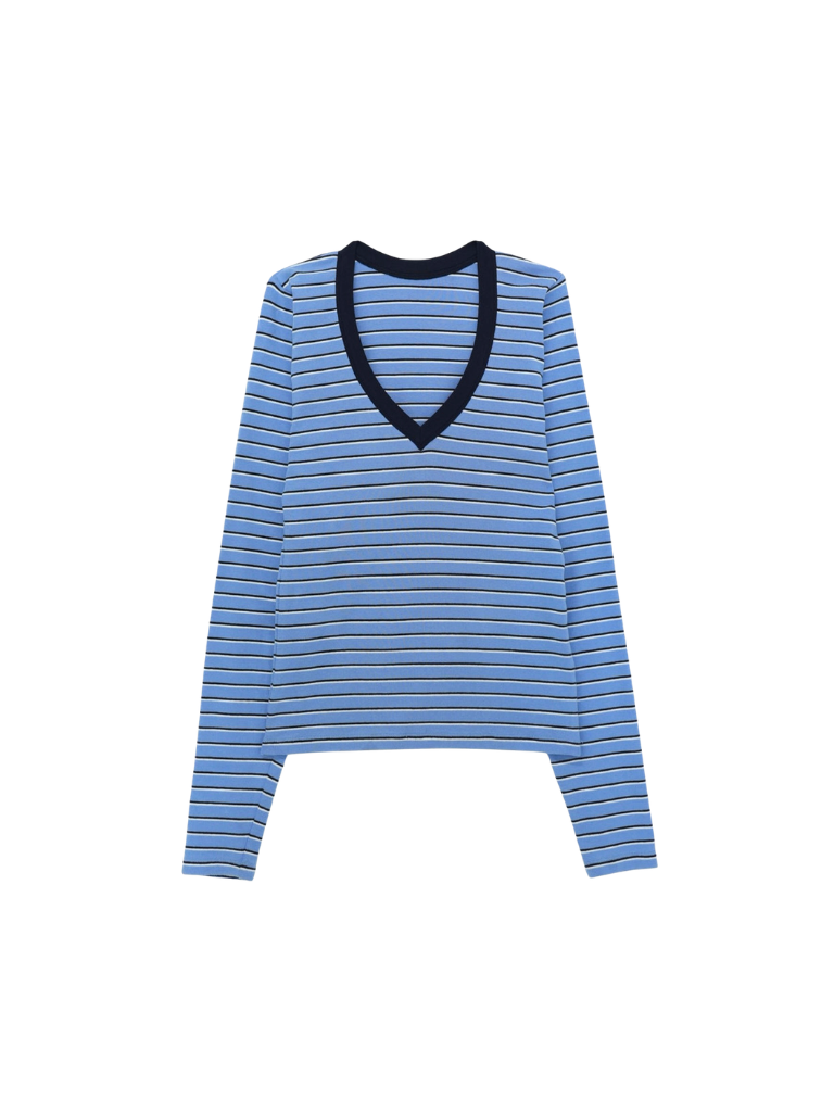 V neck L/S T