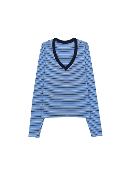 V neck L/S T