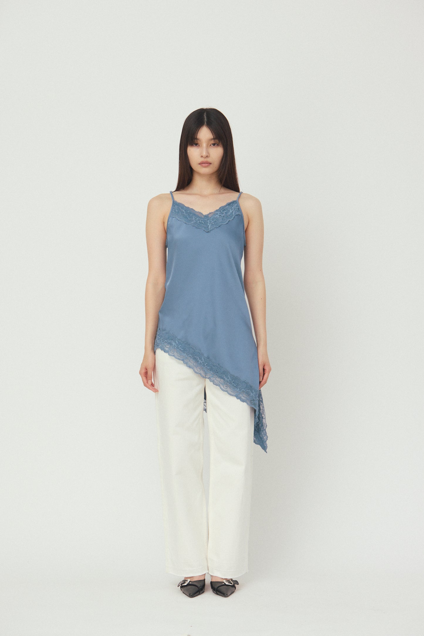 Asymmetrical camisole lace