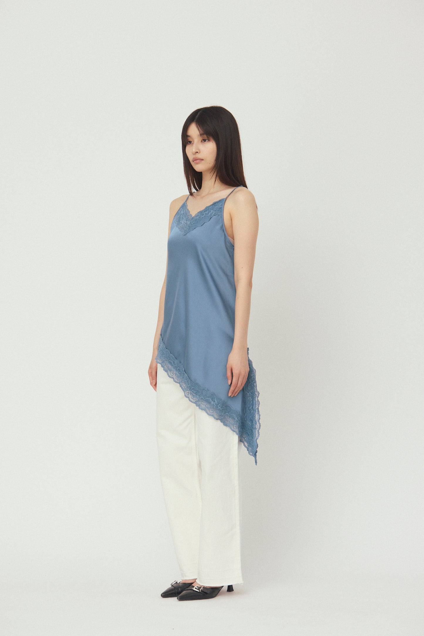 Asymmetrical camisole lace