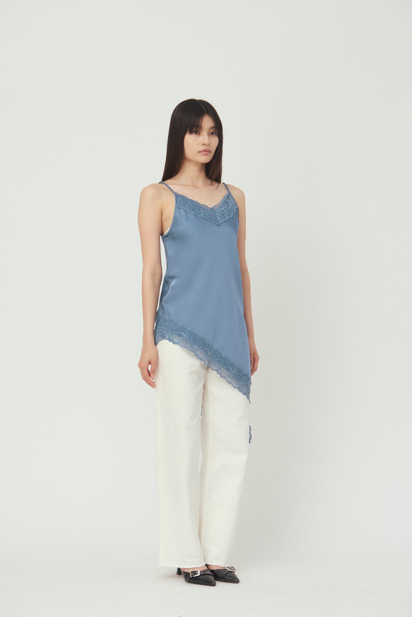 Asymmetrical camisole lace