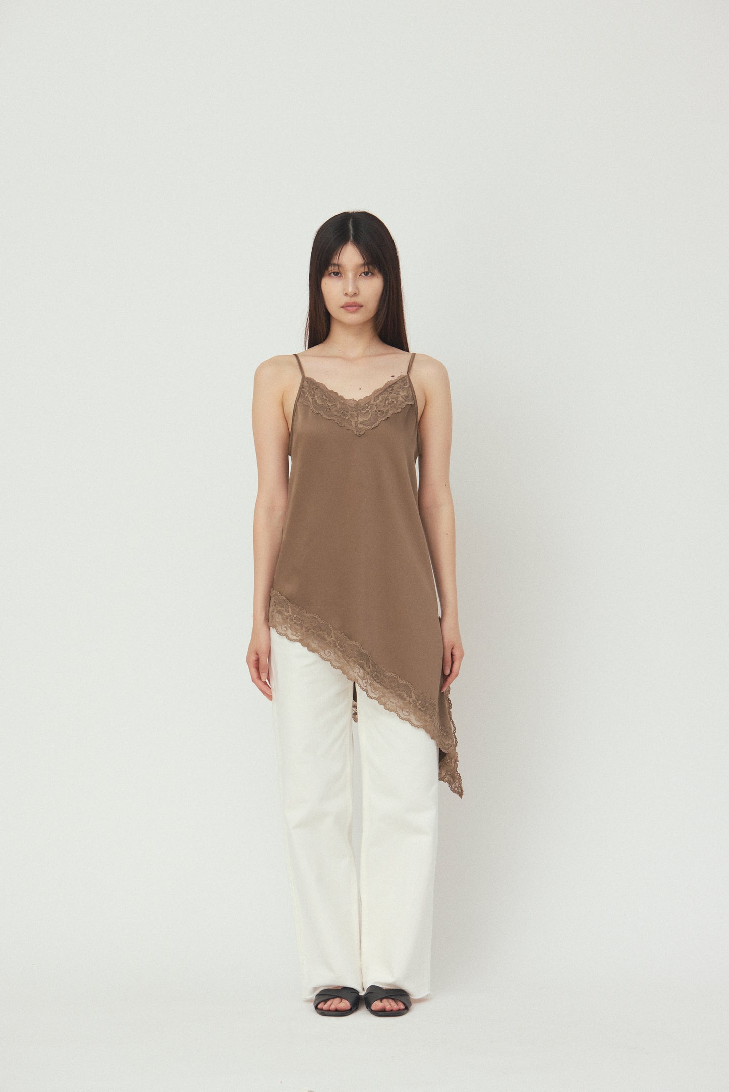 Asymmetrical camisole lace