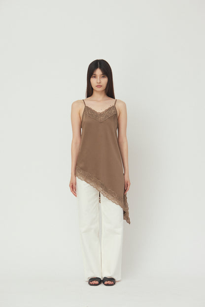 Asymmetrical camisole lace