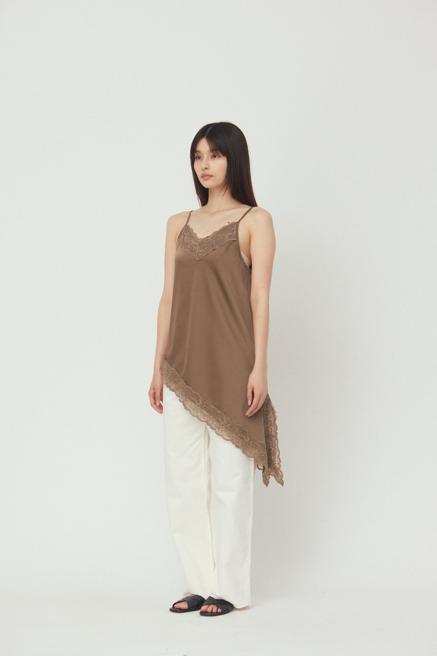Asymmetrical camisole lace