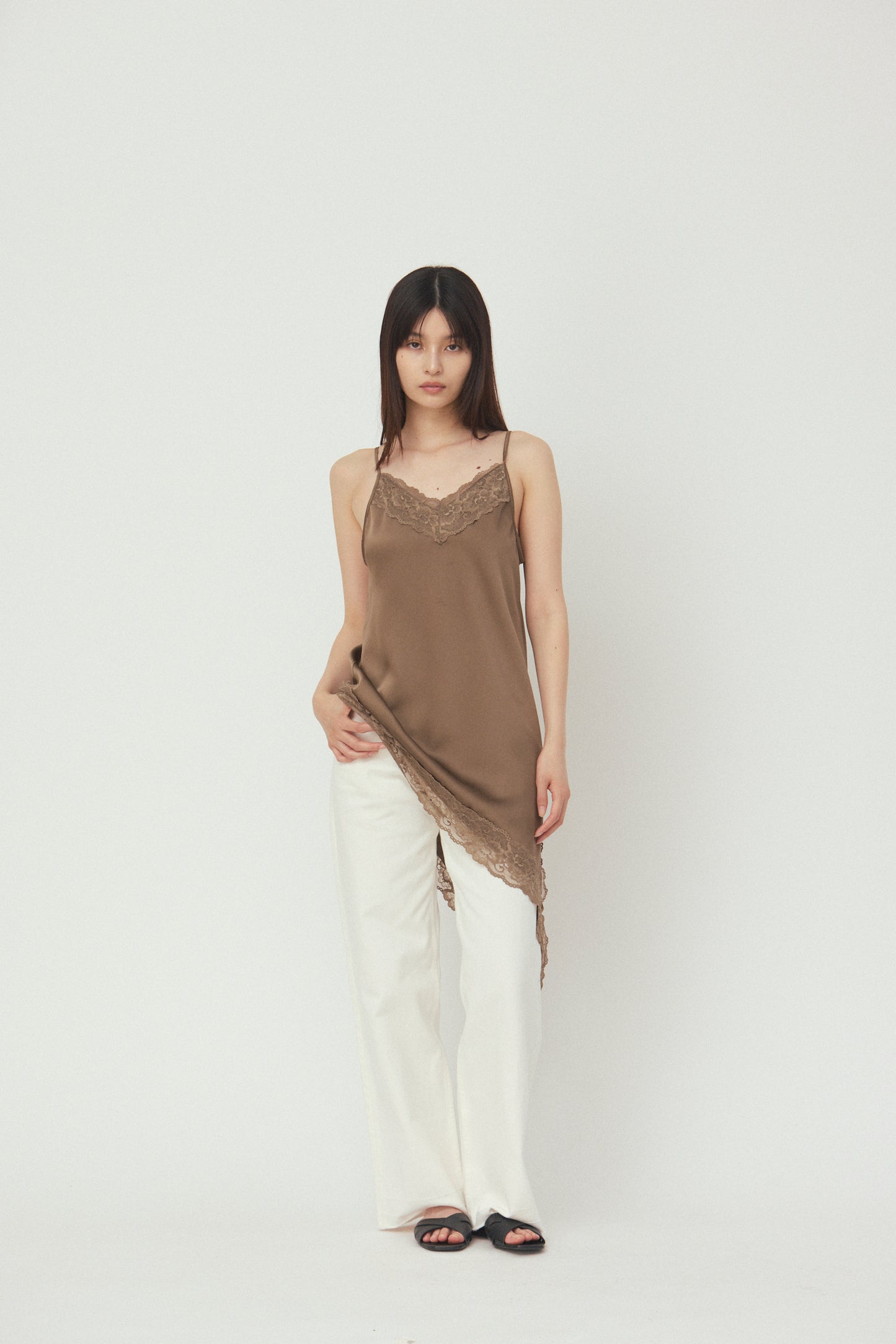 Asymmetrical camisole lace