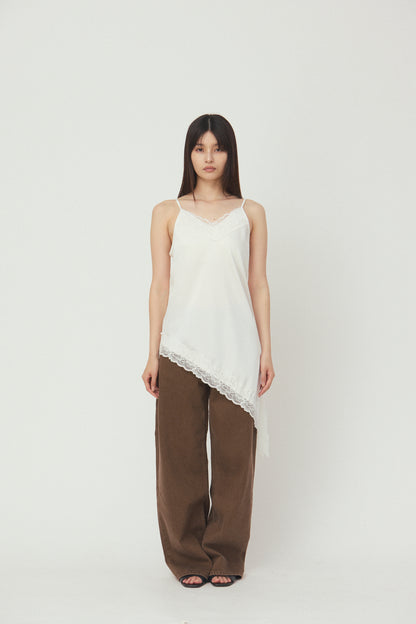 Asymmetrical camisole lace
