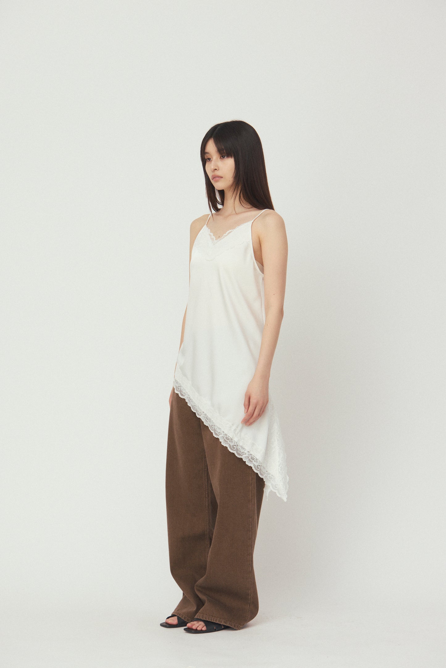 Asymmetrical camisole lace