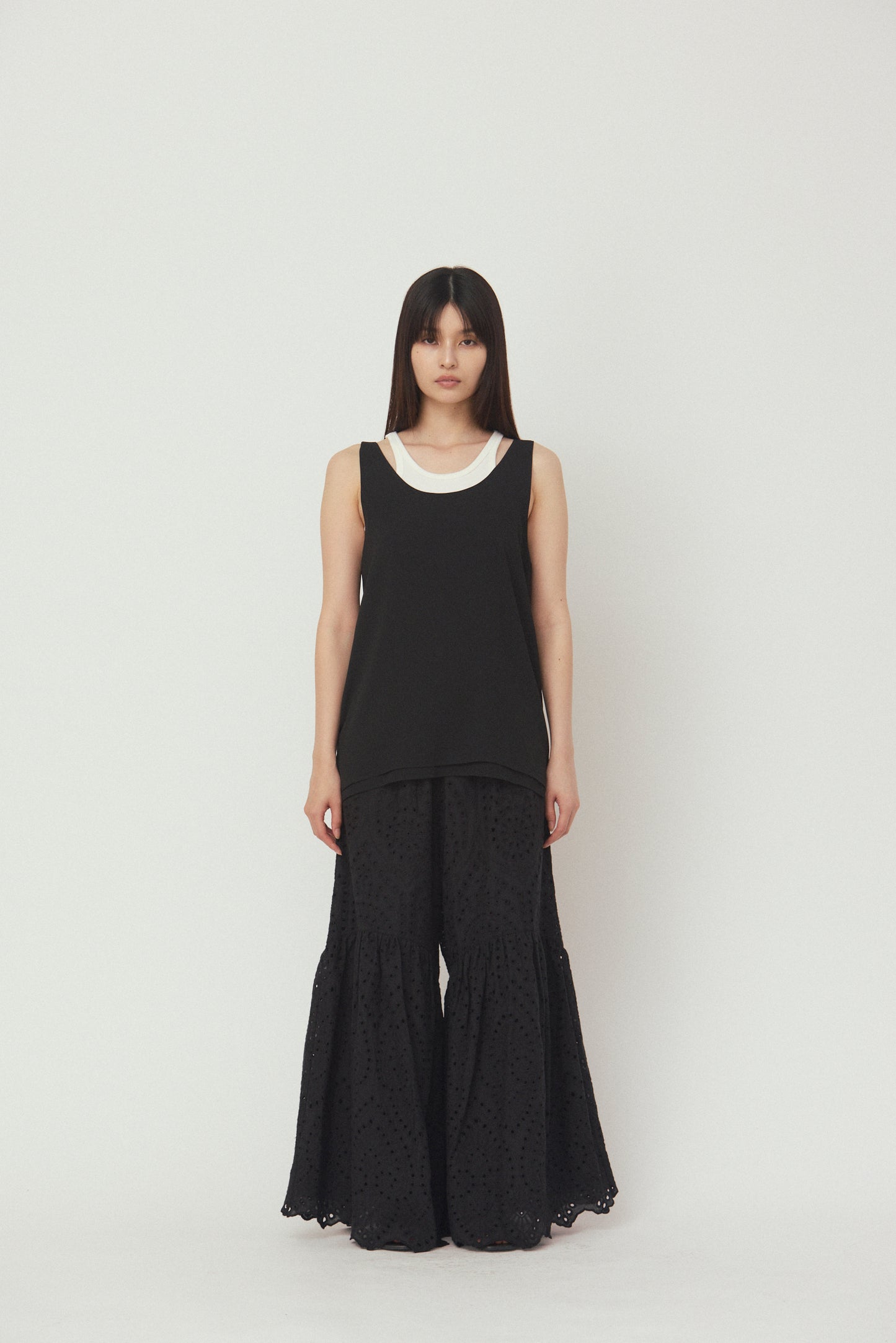 GROSSY SHEER SLEEVELESS TOPG