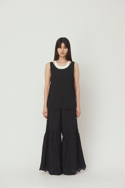GROSSY SHEER SLEEVELESS TOPG
