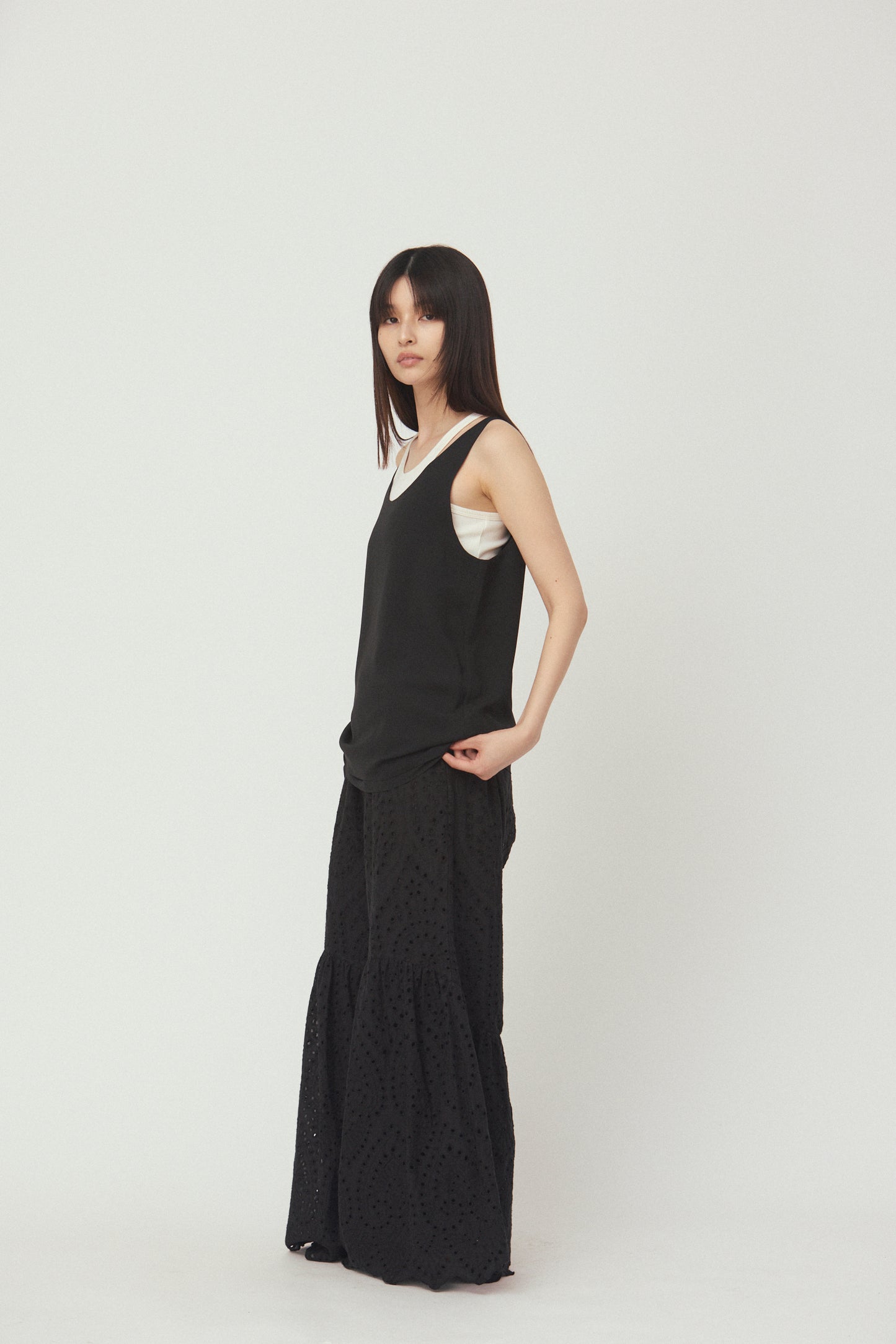 GROSSY SHEER SLEEVELESS TOPG