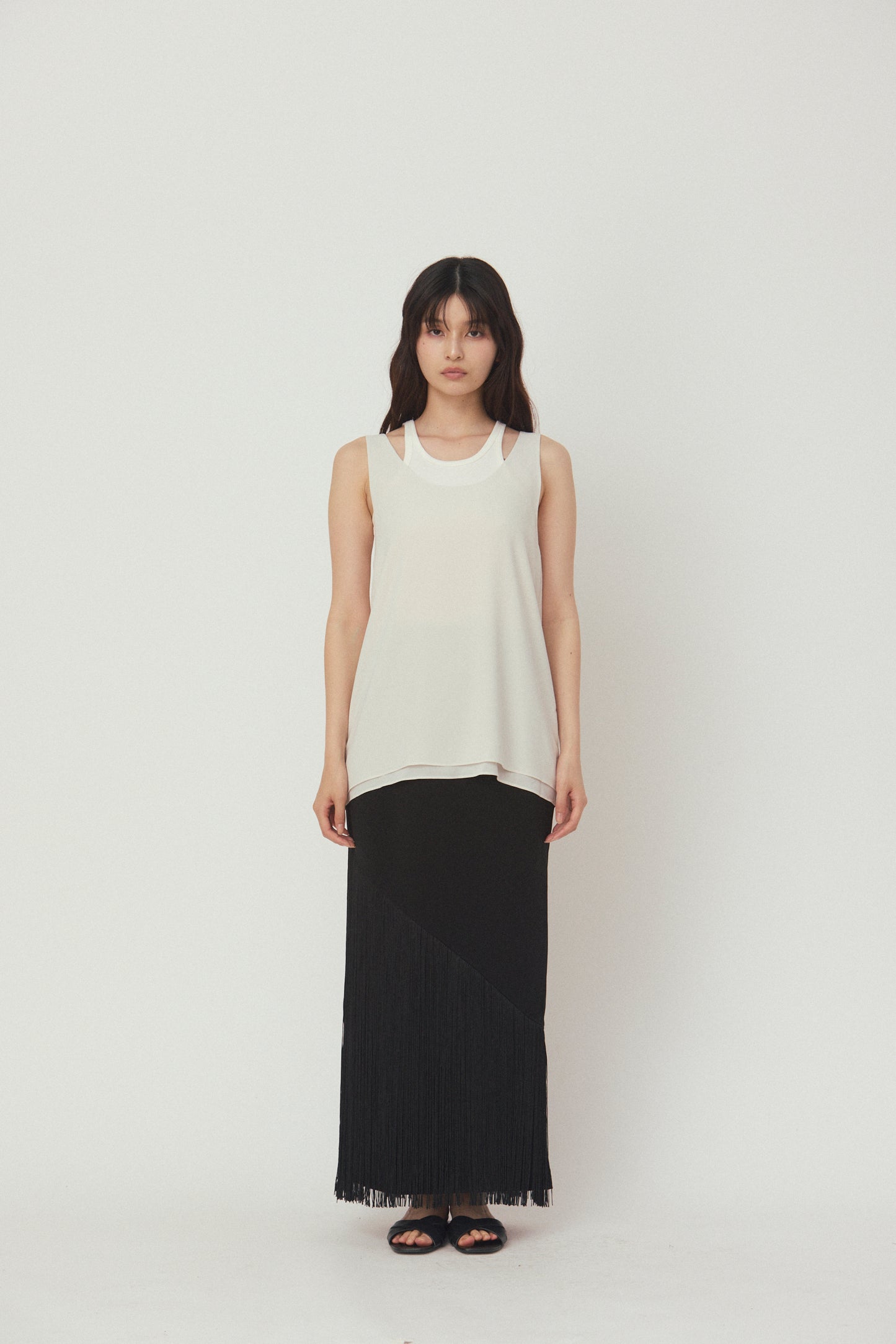 GROSSY SHEER SLEEVELESS TOPG