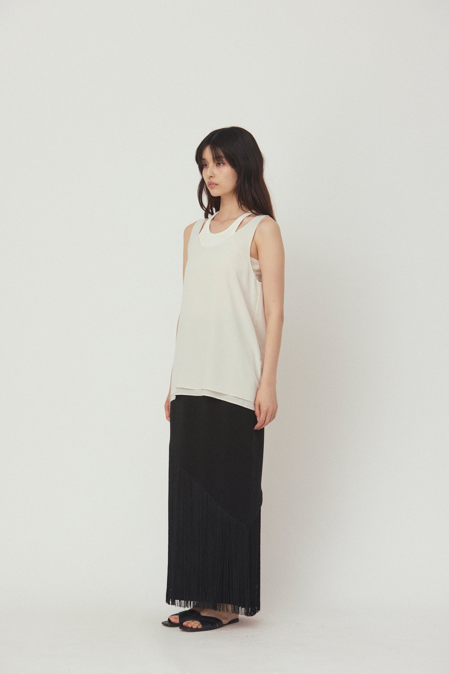 GROSSY SHEER SLEEVELESS TOPG