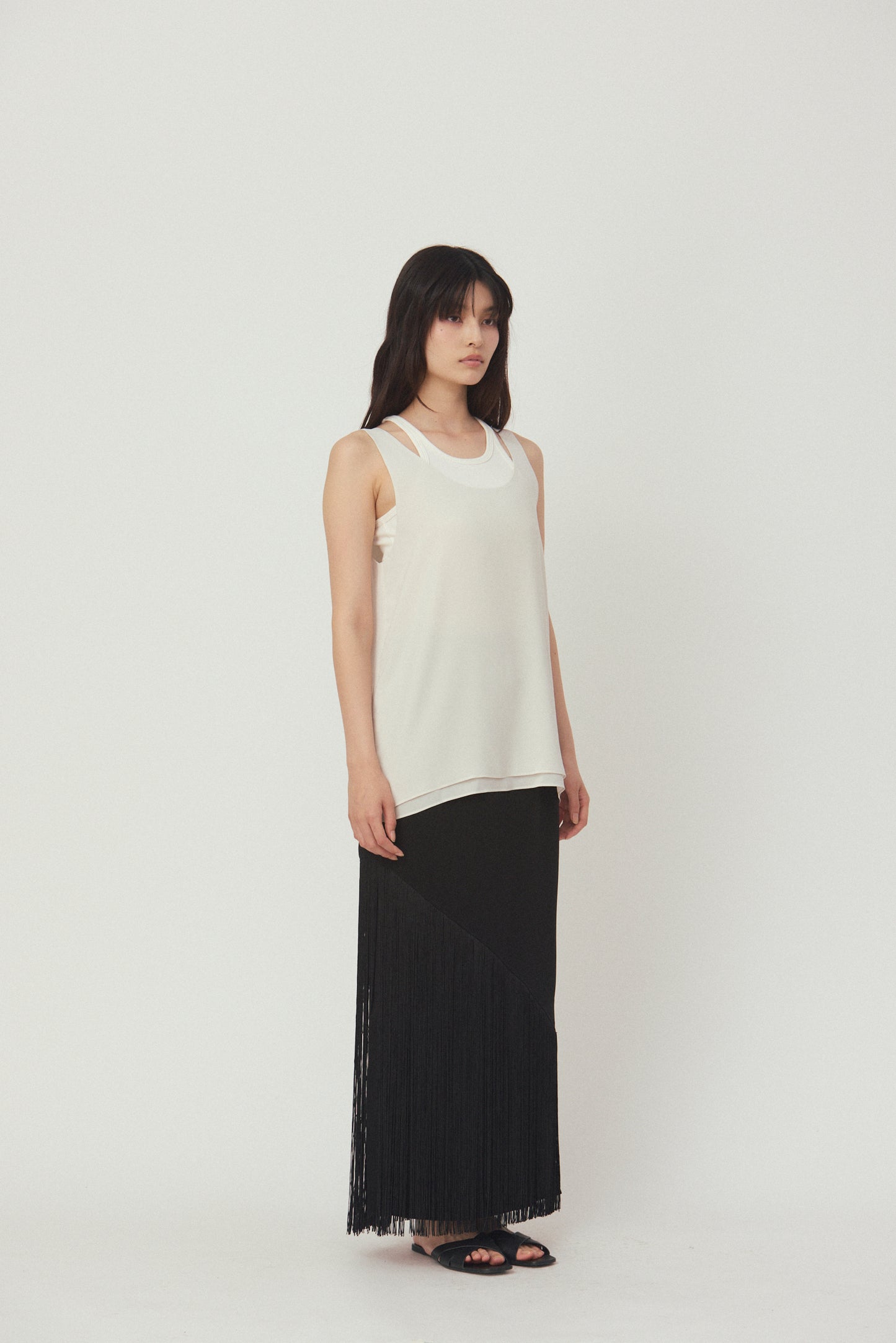 GROSSY SHEER SLEEVELESS TOPG