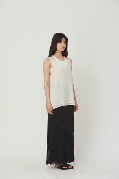 GROSSY SHEER SLEEVELESS TOPG