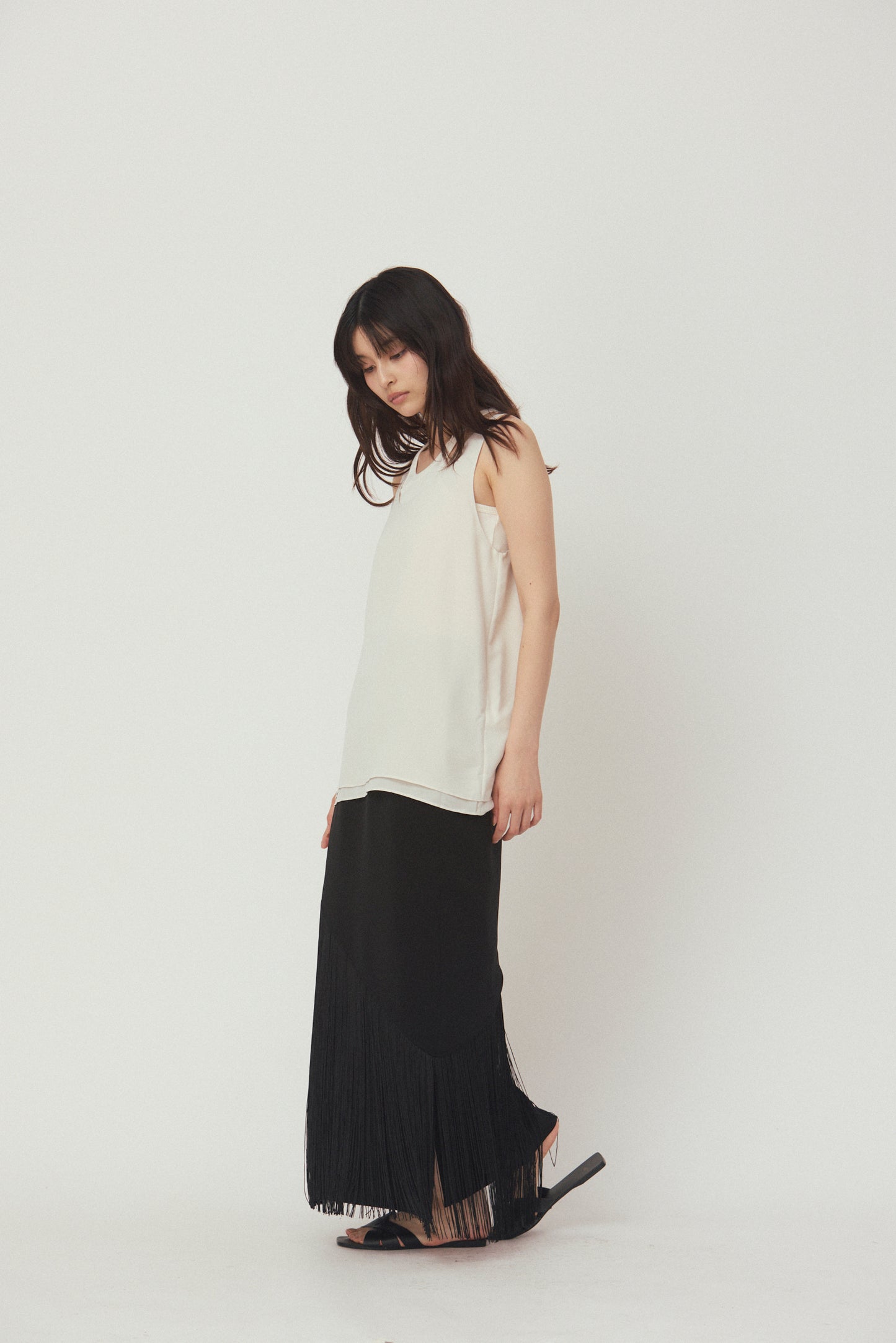 GROSSY SHEER SLEEVELESS TOPG