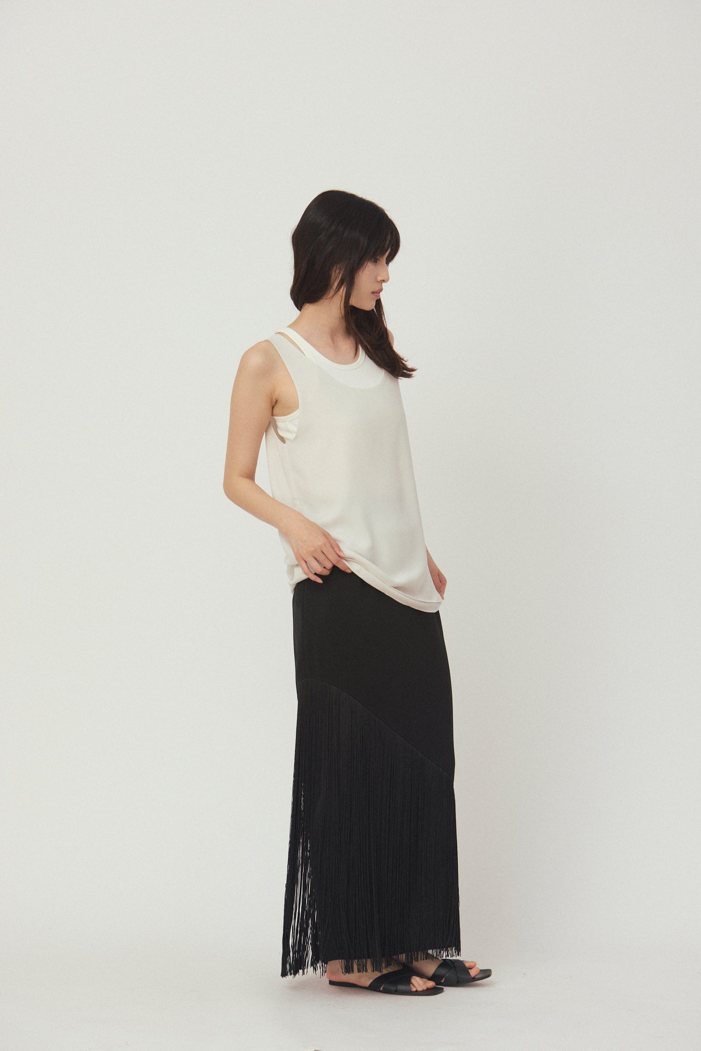 GROSSY SHEER SLEEVELESS TOPG