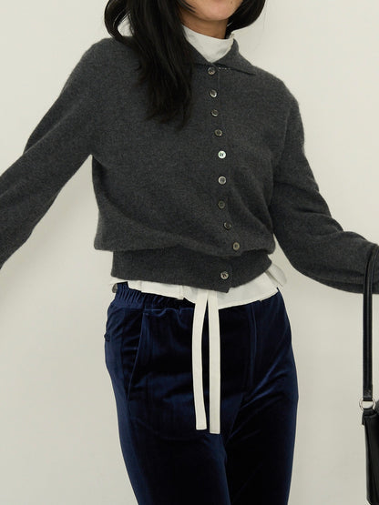 SOFT STRUCTURE CASHMERE CARDIGAN