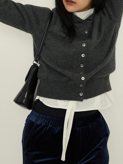 SOFT STRUCTURE CASHMERE CARDIGAN